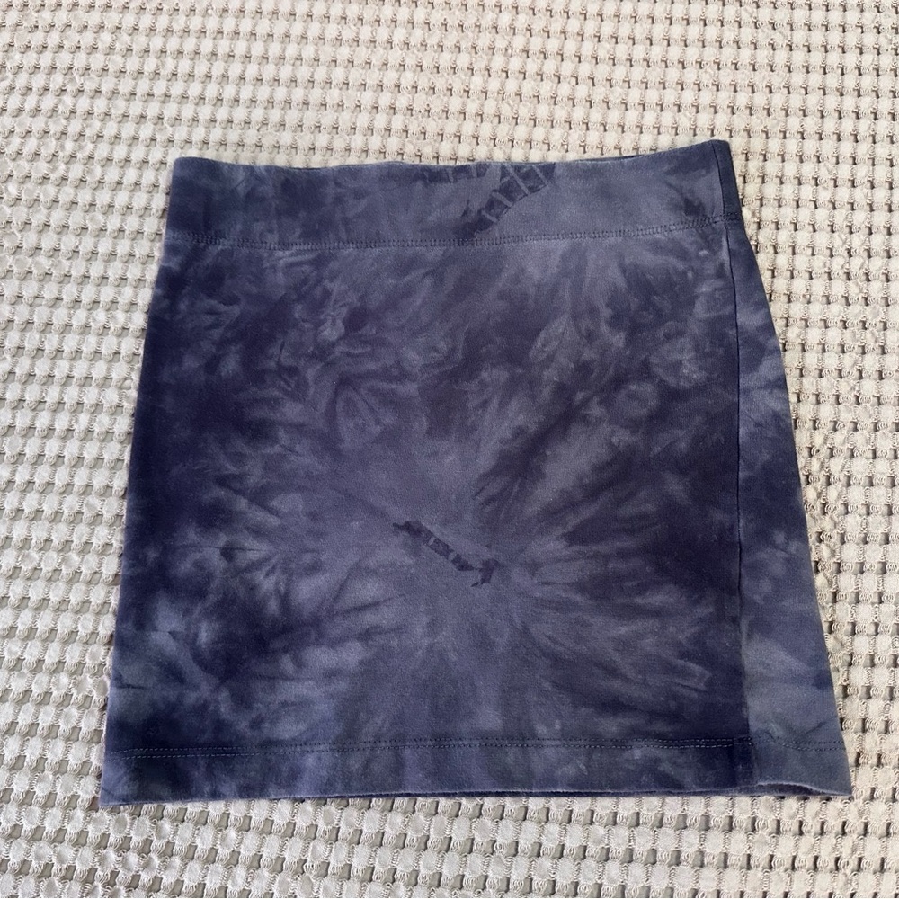 Nollie Tie-Dye Black Mini pencil Skirt - blue/grey Small stretchy